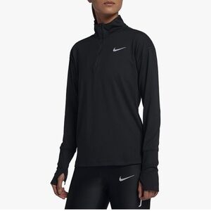 Like New- Nike Womens Dry Element Running Top 1/2 Zip - Black